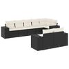 vidaXL 8-dijelni set vrtnih sofa od poliratana s jastucima crni