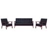 vidaXL 3-dijelni set sofa od umjetne kože crni