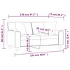 vidaXL Dvosjed s jastucima smeđi 120 cm od umjetne kože