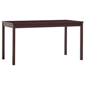 vidaXL Blagavaonski stol tamnosmeđi 140 x 70 x 73 cm od borovine