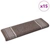 vidaXL Samoljepljivi stepenasti ulošci 15 pcs Smeđa 65 x 21 x 4 cm