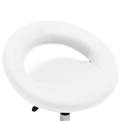 vidaXL Radna stolica s kotačićima od umjetne kože bijela
