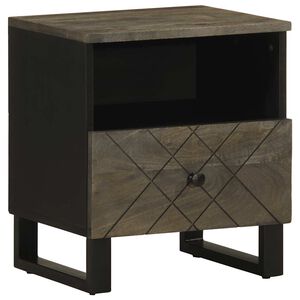 vidaXL Noćni ormarić crni 40 x 33 x 46 cm od masivnog drva manga