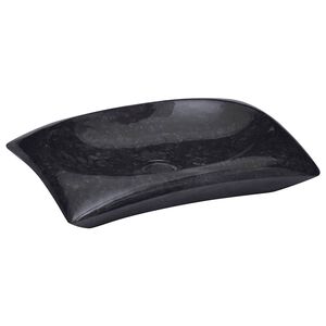 vidaXL Umivaonik crni 50 x 35 x 10 cm mramorni