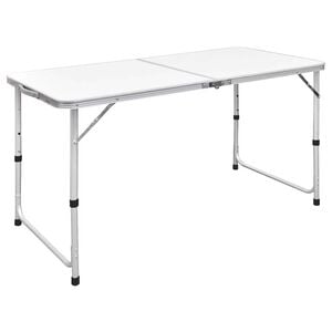 vidaXL Sklopivi stol za kampiranje podesivi aluminijski 120 x 60 cm