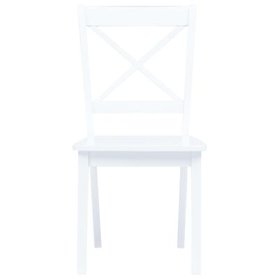 vidaXL Blagovaonske stolice 2 kom bijele od masivnog drva kaučukovca