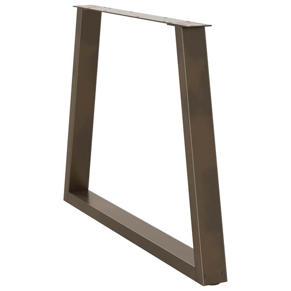 vidaXL Noge za blagovaonski stol V-oblik 2 kom Prirodni čelik 90 x (72-73,3) cm Čelik
