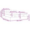 vidaXL Otomanski okvir kreveta s madracima krem 160x200cm od tkanine