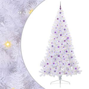 vidaXL Umjetno božićno drvce Bijela 240 cm PVC i čelik