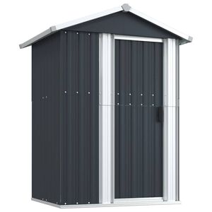 vidaXL Vrtno spremi&scaron;te antracit 126 x 97,5 x 177 cm pocinčani čelik