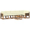vidaXL Set vanjskih sofa s jastukom 7 pcs Prirodna i krem