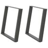 vidaXL Noge za blagovaonski stol U-oblik 2 kom antracit 80 x (72-73) cm čelik
