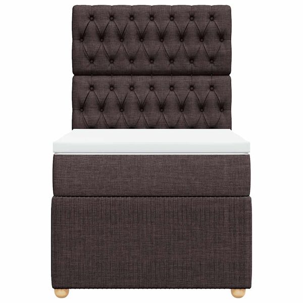 vidaXL Krevet s oprugama i madracem tamnosmeđi 80x200 cm od tkanine