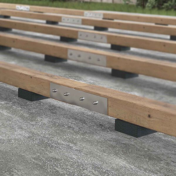 vidaXL Gumenasti granulatni vanjski pod Crna 9 x 9 x 0,3 cm Guma