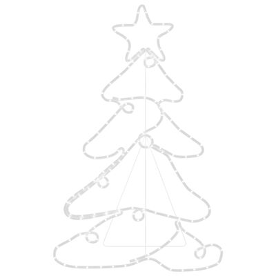 vidaXL Figura božićnog drvca sa 144 LED žarulje 88 x 56 cm
