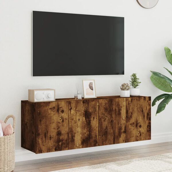 vidaXL Zidni TV ormarići 2 kom boja dimljenog hrasta 60x30x41 cm