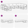 vidaXL Set vanjskih sofa s jastukom 9 pcs Prirodna i krem