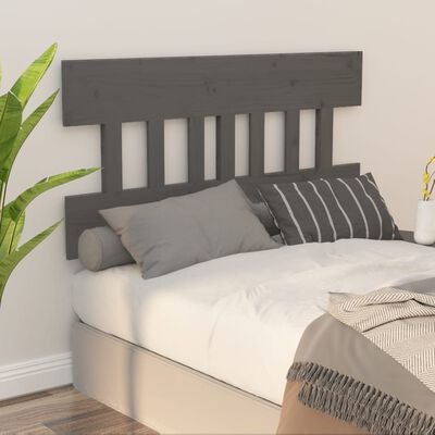 vidaXL Uzglavlje za krevet sivo 183,5 x 3 x 81 cm od masivne borovine