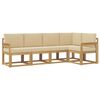 vidaXL Set vanjskih sofa 5 kom. Bijela i bež