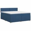 vidaXL Boxspring krevet s madracem Plava 200 x 200 cm Tkanina