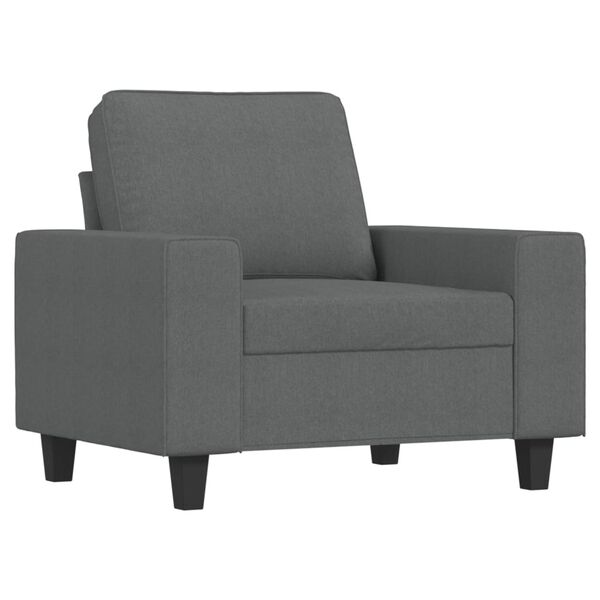 vidaXL 3-dijelni set sofa tamnosivi od tkanine