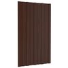 vidaXL Krovni panel 12 kom. Smeđa 80 x 45 cm Pocinčani čelik