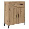 vidaXL Highboard Umjetnički hrast 69,5 x 34 x 180 cm Konstruirano drvo