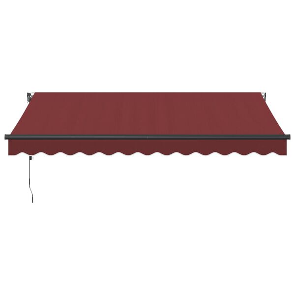 vidaXL Tenda na automatsko uvlačenje s LED svjetlima bordo 350x250 cm