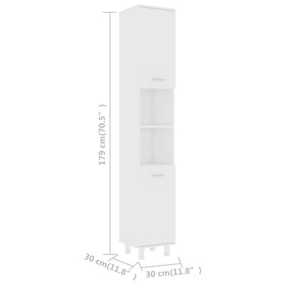 vidaXL 3-dijelni set kupaonskog namještaja od iverice bijeli