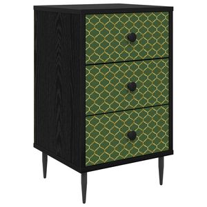 vidaXL Noćni ormar GELEEN Crni hrast 36 x 33 x 61 cm Konstruirano drvo