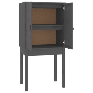 vidaXL Visoka komoda siva 60 x 40 x 120 cm od masivne borovine