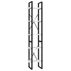 vidaXL Ormarić za knjige s 5 razina bijeli 40 x 30 x 175 cm drveni