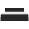 vidaXL Krevet s prostorom za pohranu s LED-om Crna 180 x 200 cm Bar&scaron;un