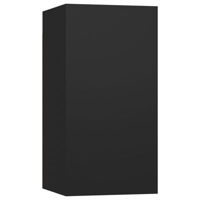 vidaXL 7-dijelni set TV ormarića crni od konstruiranog drva