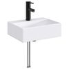 vidaXL Umivaonik s slavinom i odvodom Mat Crna 39 x 30,5 x 12,5 cm