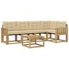 vidaXL Set vanjskih sofa 6 kom. Bijela i bež