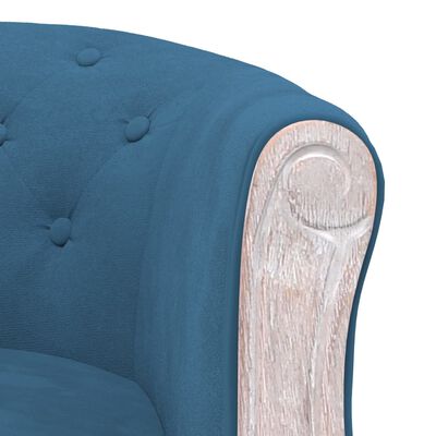 vidaXL Blagovaonska stolica plava baršunasta