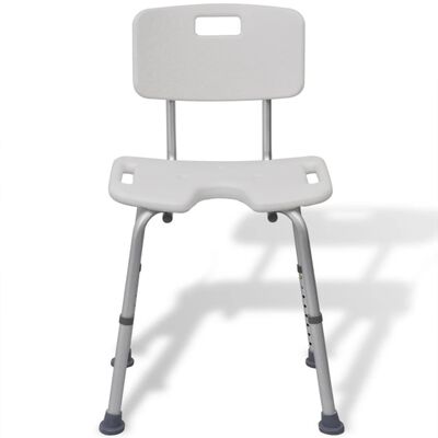 vidaXL Stolica za tuširanje aluminijska bijela