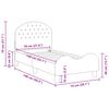 vidaXL Okvir kreveta za malu djecu s naslonom Tamno siva 70 x 140 cm