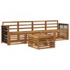 vidaXL Set vanjskih sofa 5 pcs Prirodna Čvrsto drvo akacije