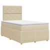 vidaXL Boxspring krevet s madracem Krem 120 x 190 cm Tkanina