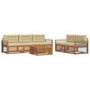 vidaXL Set vanjskih sofa s jastukom 6 pcs Prirodna i bež