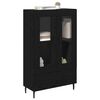 vidaXL Highboard Crni hrast 69,5 x 31 x 115 cm Konstruirano drvo