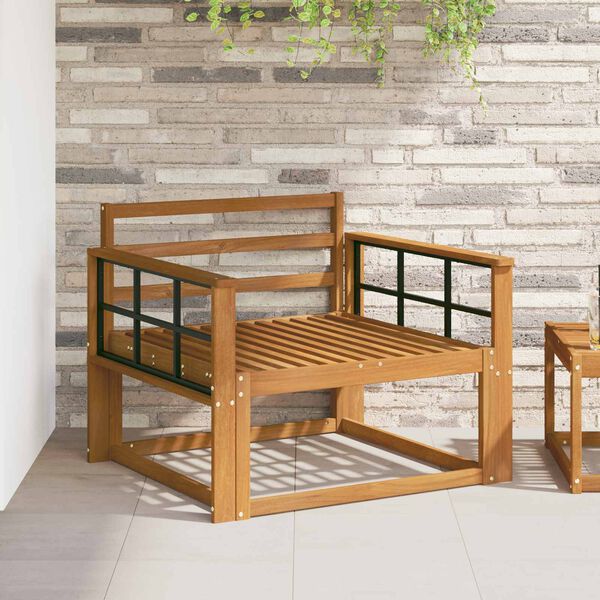 vidaXL Srednja sofa za van Čvrsto drvo akacije Prirodna