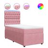 vidaXL Box spring krevet s madracem ružičasti 80 x 200 cm bar&scaron;unasti