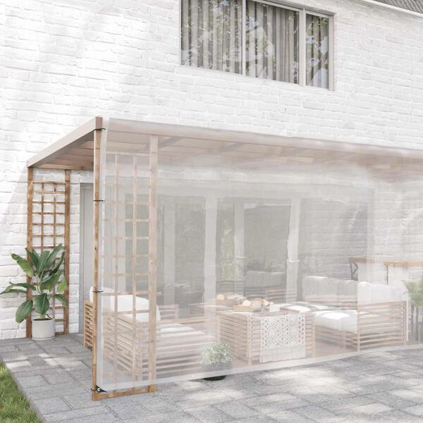 vidaXL Prozirna cerada s u&scaron;icama 5x10 m polietilen