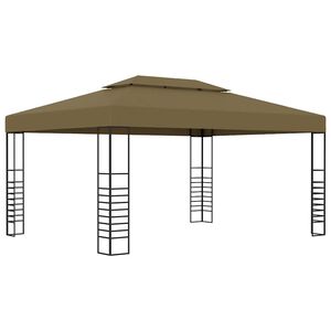 vidaXL Sjenica 3 x 4 m smeđe-siva 180 g/m&sup2;