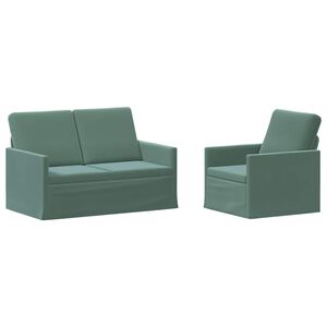 vidaXL Set sofe 2 pcs Morska zelena Bar&scaron;un