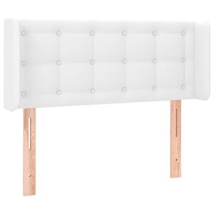 vidaXL Uzglavlje s u&scaron;ima bijelo 83x16x78/88 cm od umjetne kože