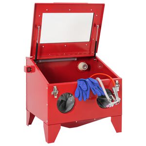 vidaXL Kabina za sandblasting 150 l 125 PSI Čelična vrata